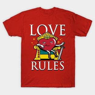 Funny Cute Valentine Heart Love King Love Quote Funny Meme T-Shirt